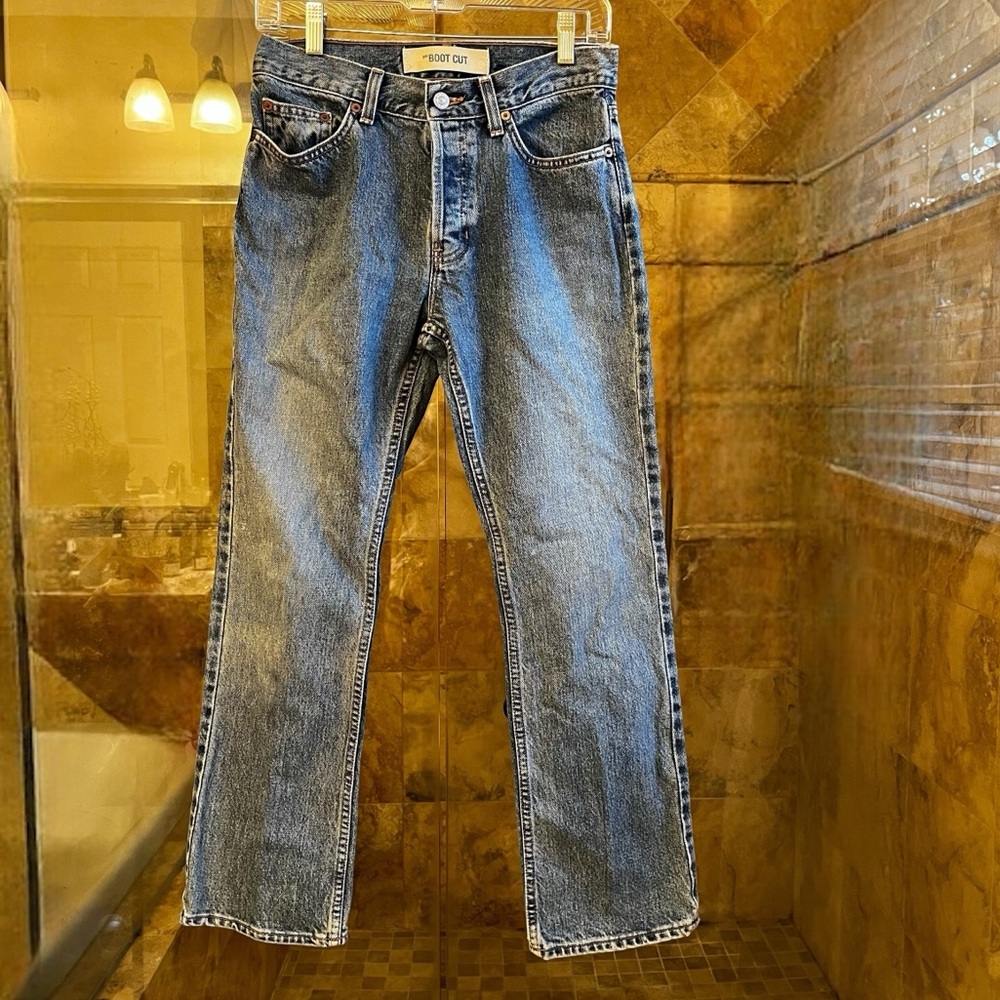 NEW VNTG 90s Gap Boot Cut Button Fly Boyfriend Jeans Medium Wash Sz 4 Ankle …